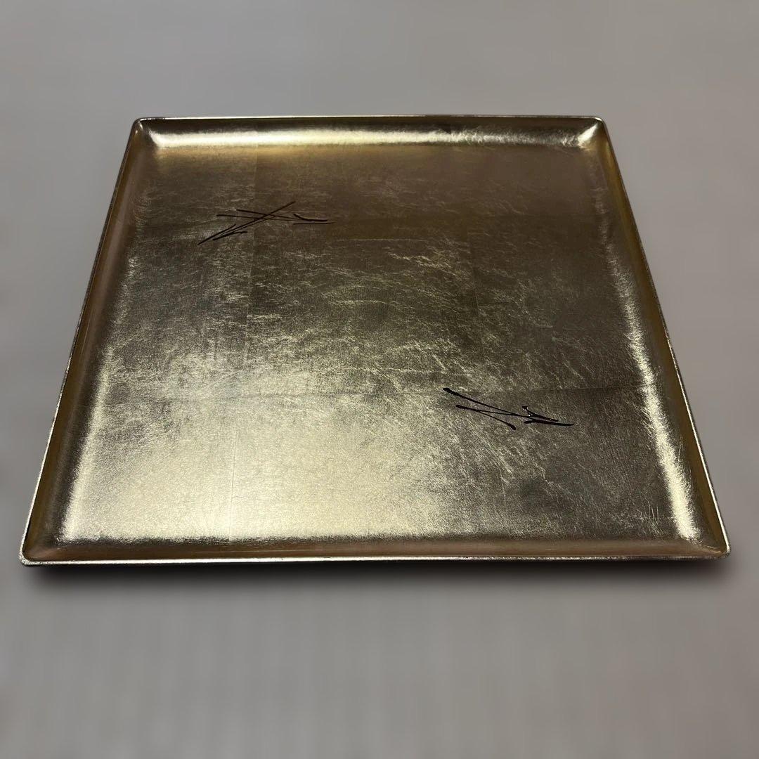 金箔　漆器 盆 31cm角　お盆　膳　9枚セット