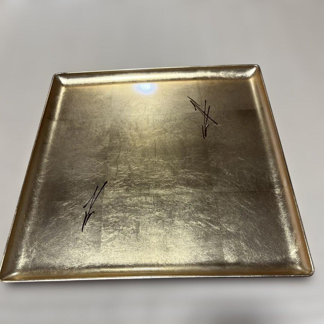 金箔　漆器 盆 31cm角　お盆　膳　9枚セット