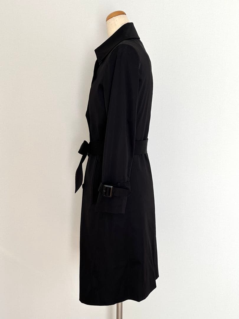 エムプルミエブラック　ベルテッド中綿入りロングトレンチコート