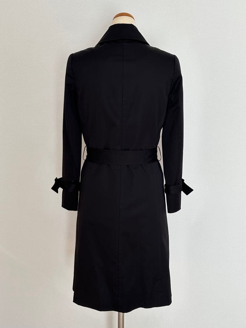 エムプルミエブラック　ベルテッド中綿入りロングトレンチコート