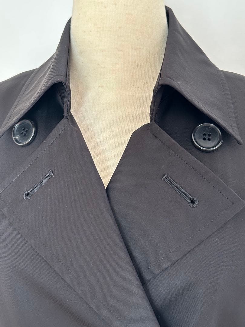 エムプルミエブラック　ベルテッド中綿入りロングトレンチコート