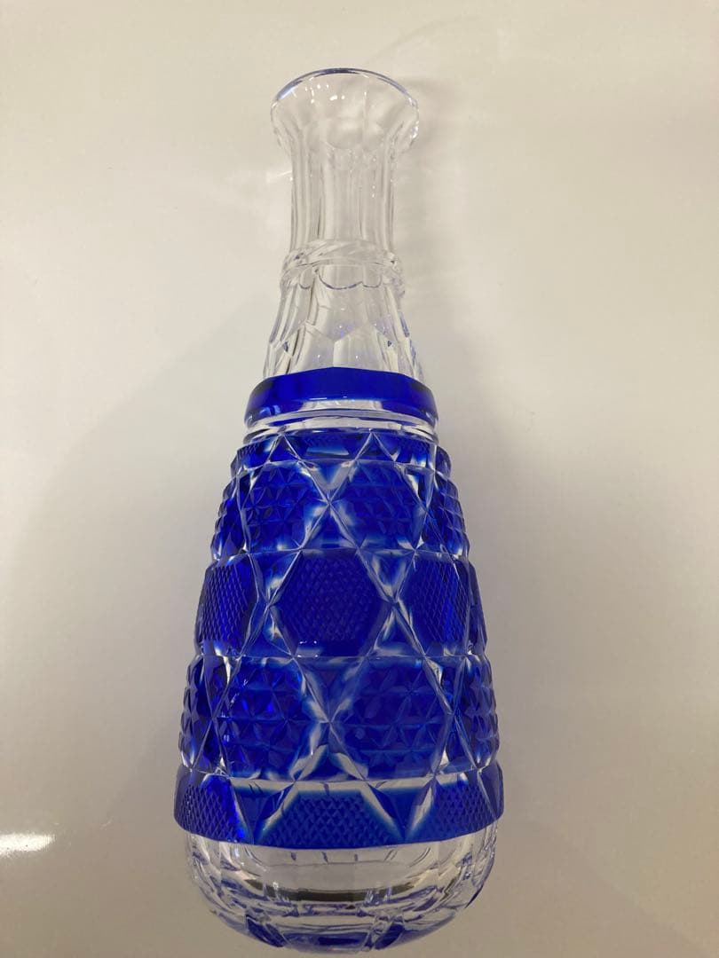 復元　薩摩切子 色被せガラス　栓付酒瓶　薩摩びーどろ工芸作