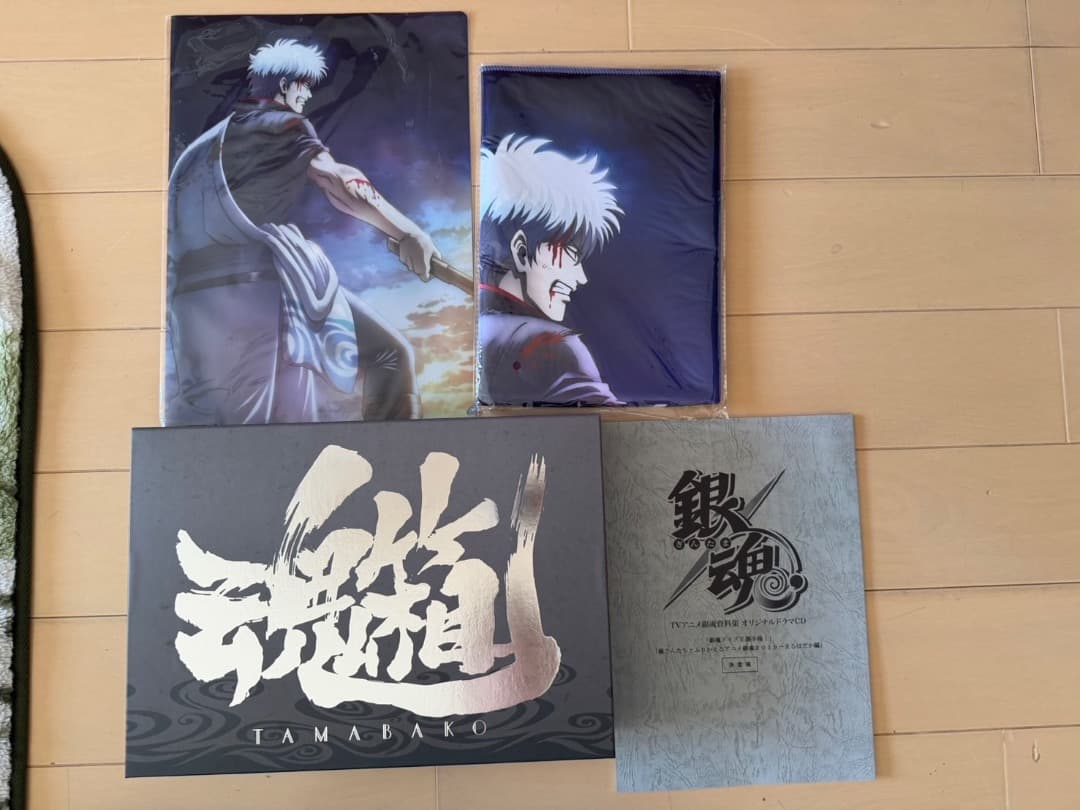 銀魂 魂箱 坂田銀時 グッズセット クリアファイル・タオル付き ※CD欠品