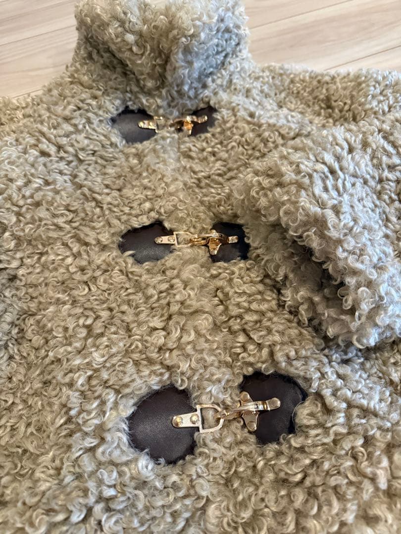 ZARA トグルボタン フェイクファー ジャケット