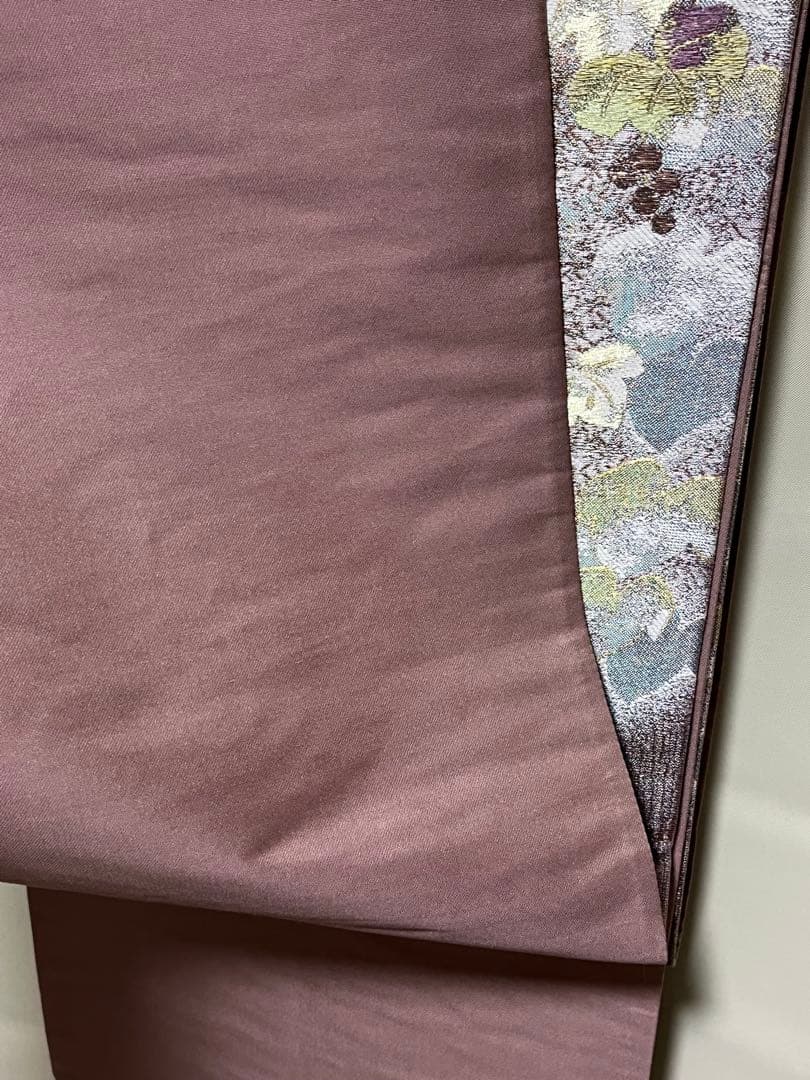 正絹 金銀糸 辻が花模様 袋帯 纐纈（こうけつ）染め風 西陣織 老舗織元物 美品