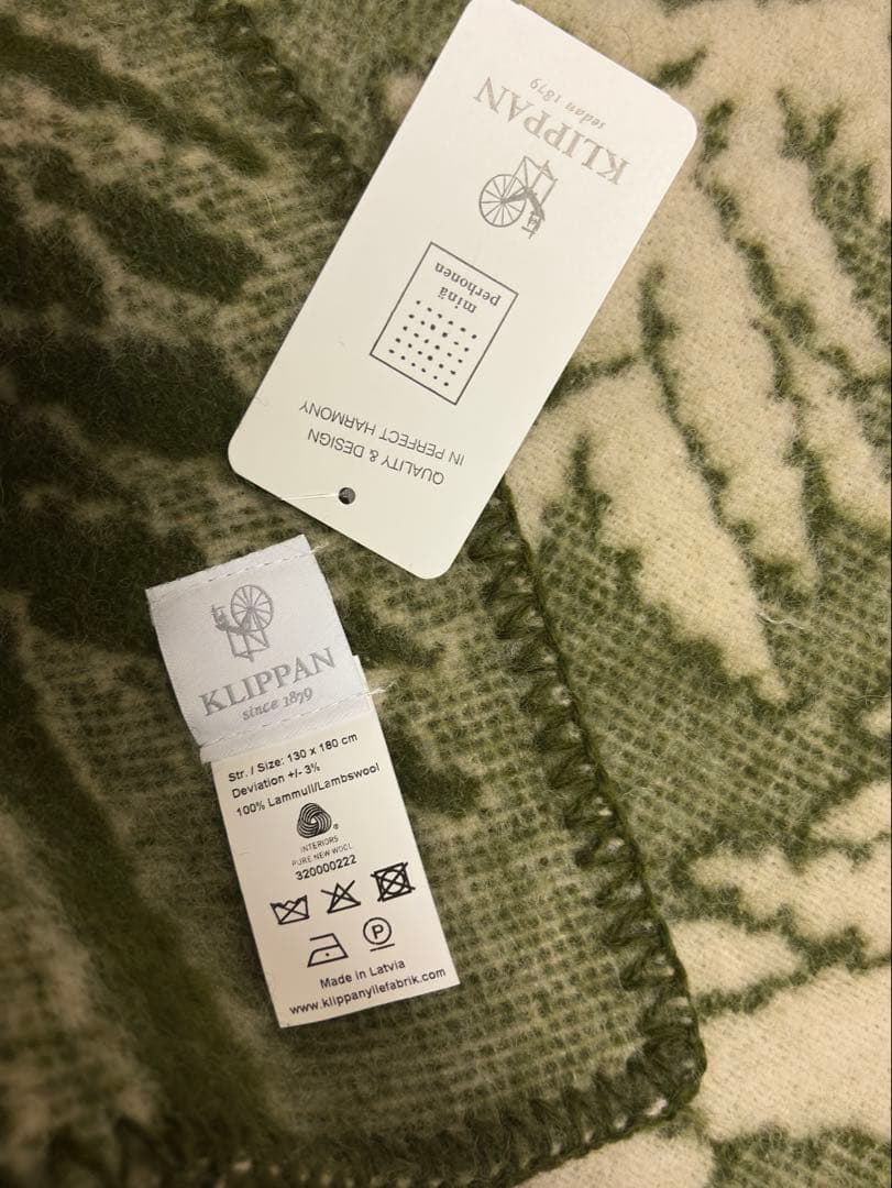 KLIPPAN(クリッパン) ミナペルホネン ブランケット　グリーン