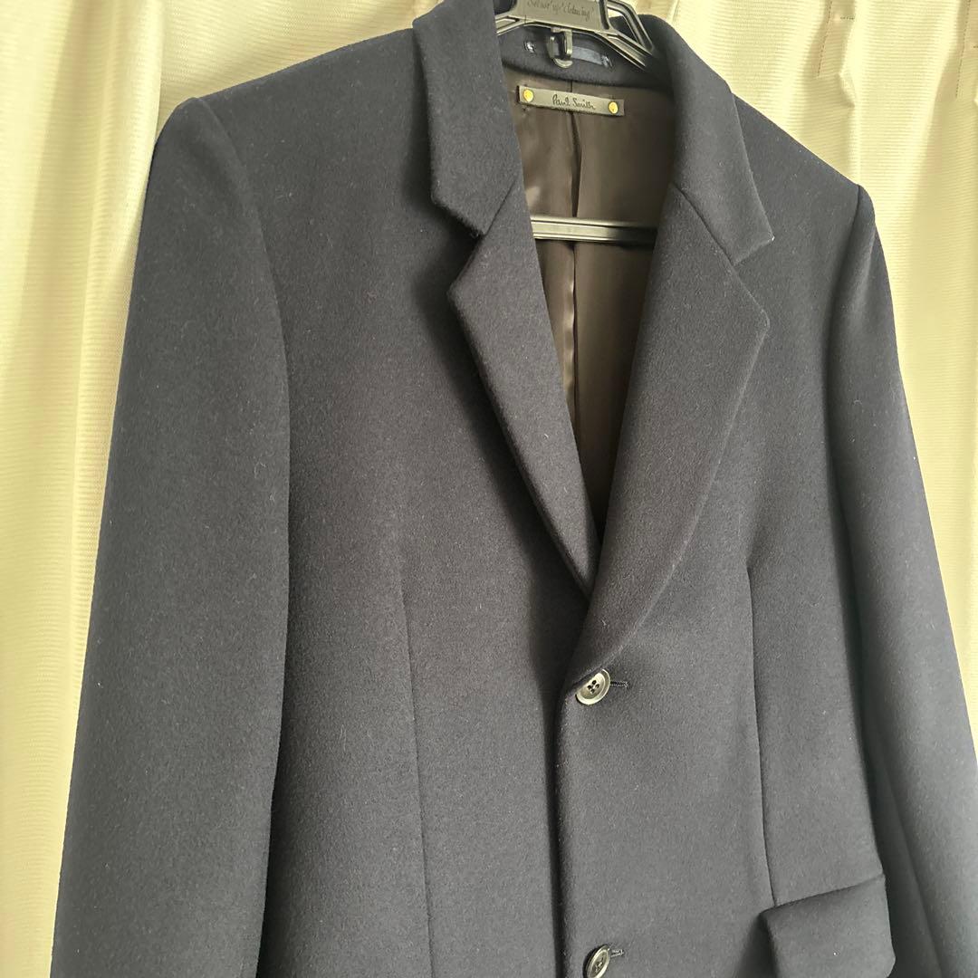 【美品】paul smith ポールスミス　メンズ　チェスターコート　ネイビー