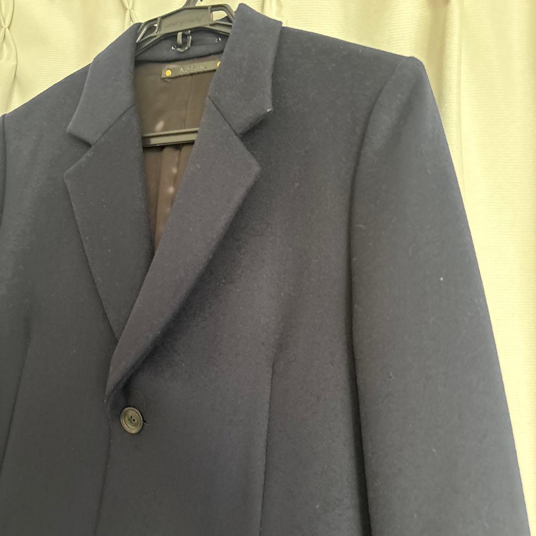 【美品】paul smith ポールスミス　メンズ　チェスターコート　ネイビー