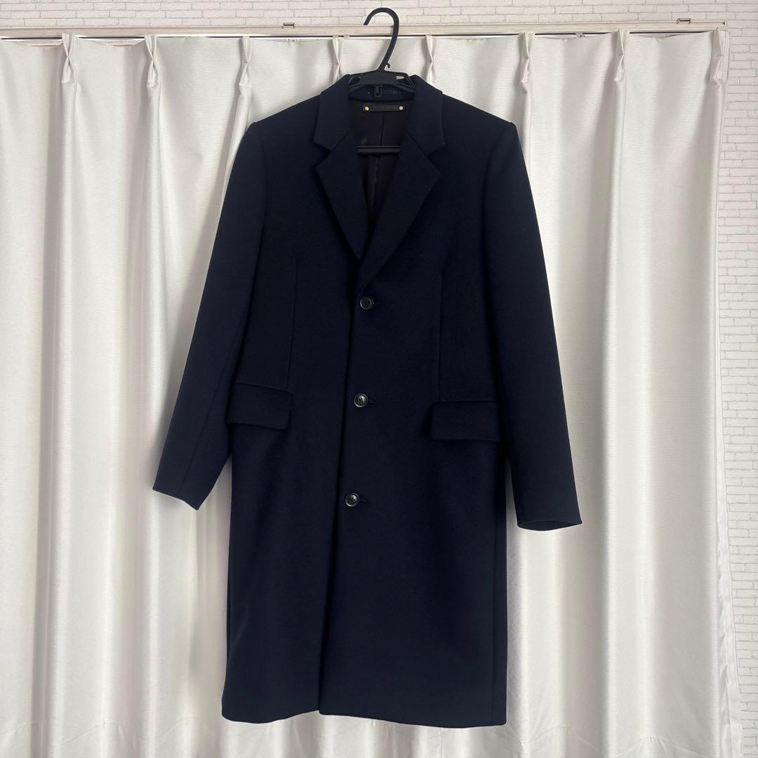 【美品】paul smith ポールスミス　メンズ　チェスターコート　ネイビー