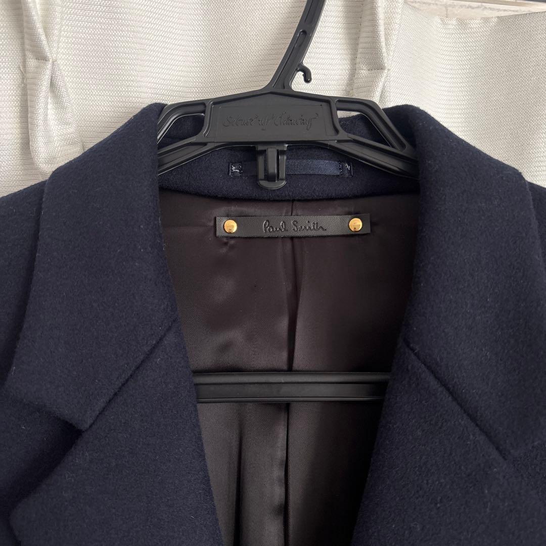 【美品】paul smith ポールスミス　メンズ　チェスターコート　ネイビー