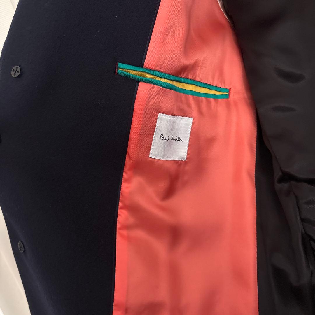 【美品】paul smith ポールスミス　メンズ　チェスターコート　ネイビー