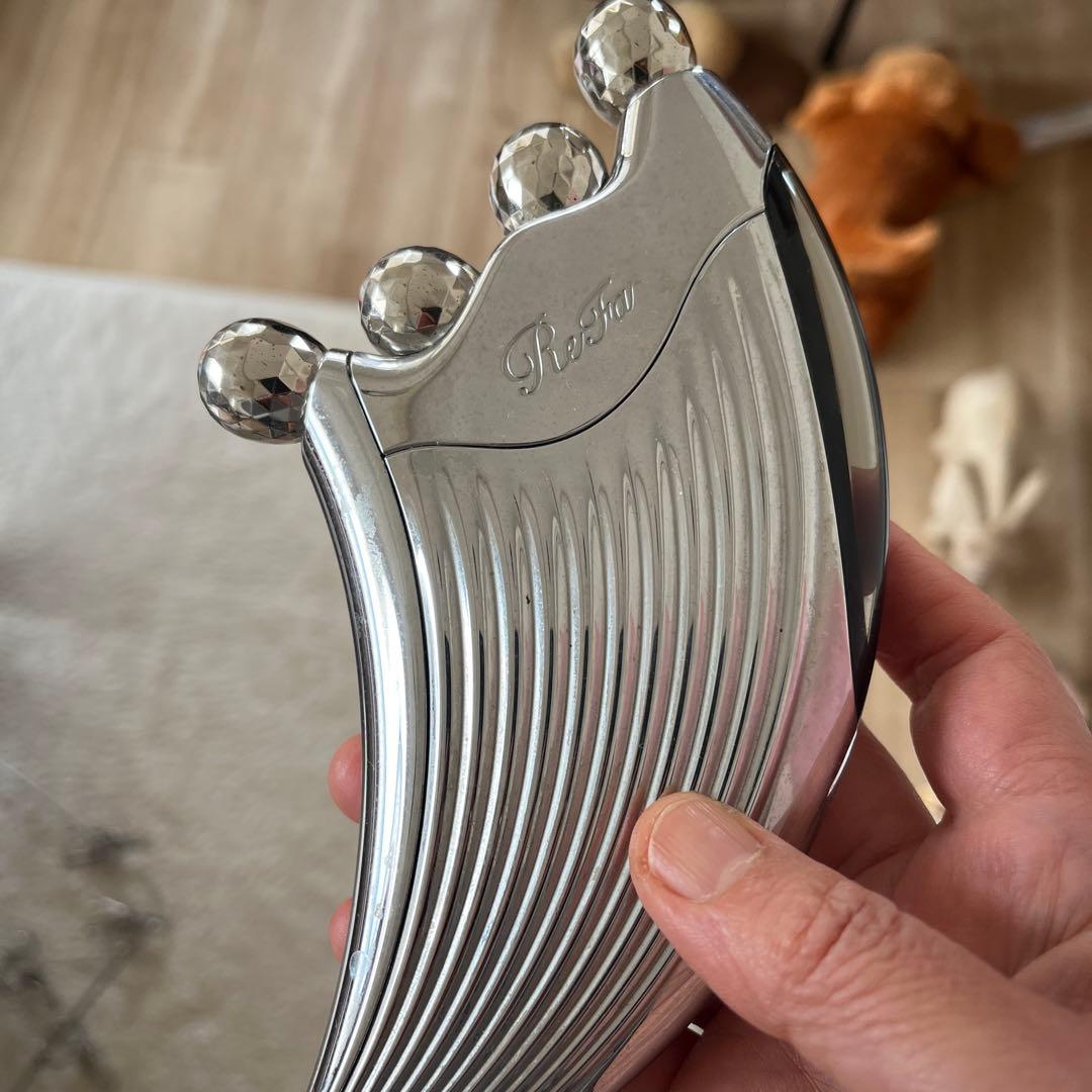 【美品】効果有! ReFa 美顔ローラー カッサ/シルバー 4ボール　専用袋付き