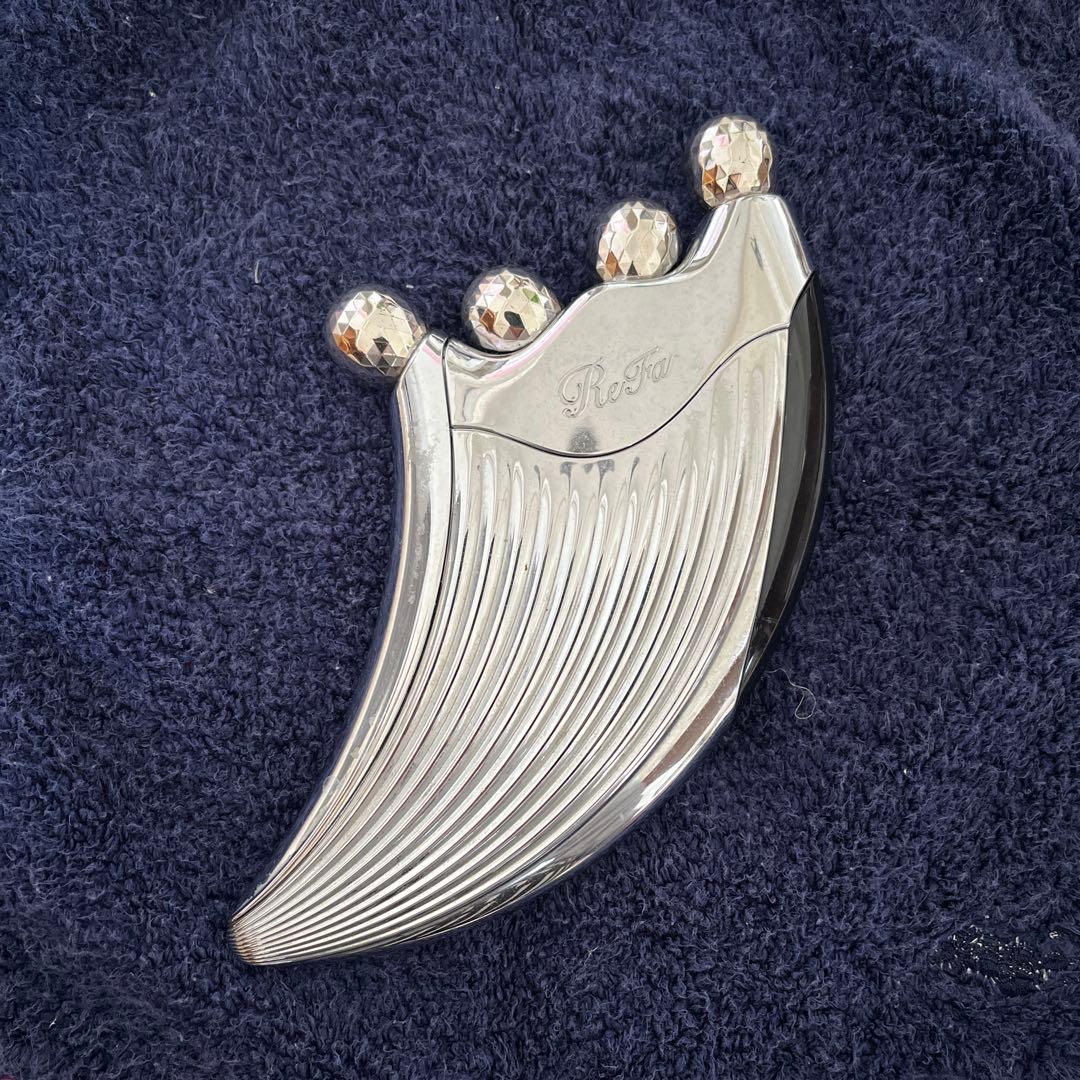 【美品】効果有! ReFa 美顔ローラー カッサ/シルバー 4ボール　専用袋付き