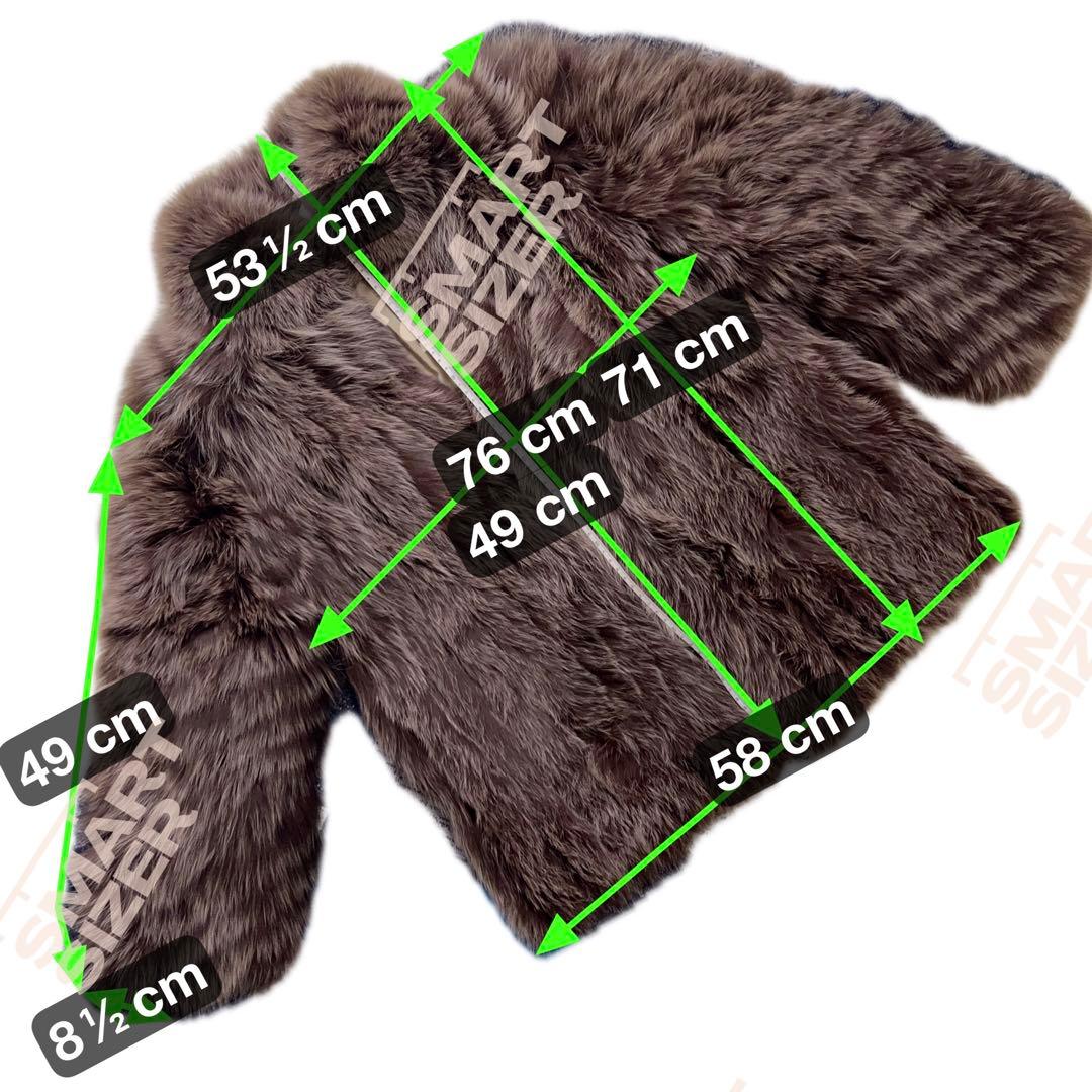 肉厚 ボリューム◎ ブルーフォックス 染め コート 9号 本毛皮 銀サガ