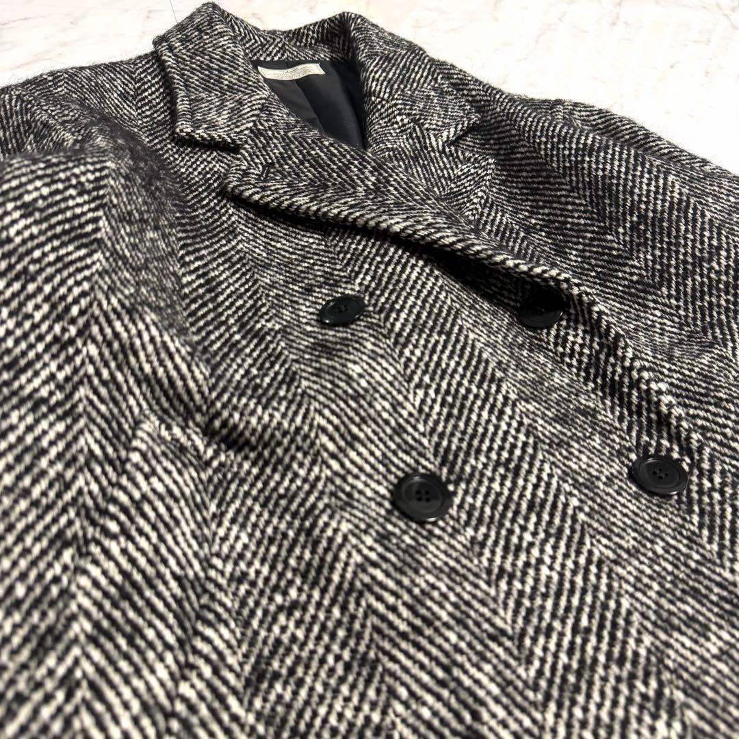 【美品】ジャーナルスタンダード BIGヘリンボーンWフロントチェスターコート