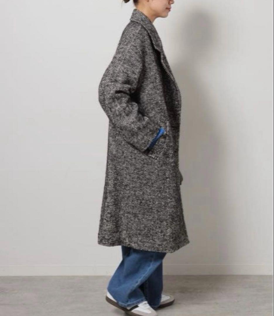 【美品】ジャーナルスタンダード BIGヘリンボーンWフロントチェスターコート