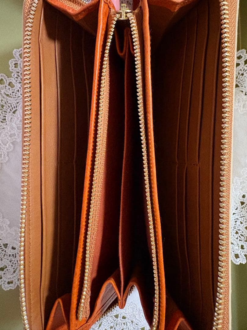 genten ゲンテン カットワーク ラウンド長財布