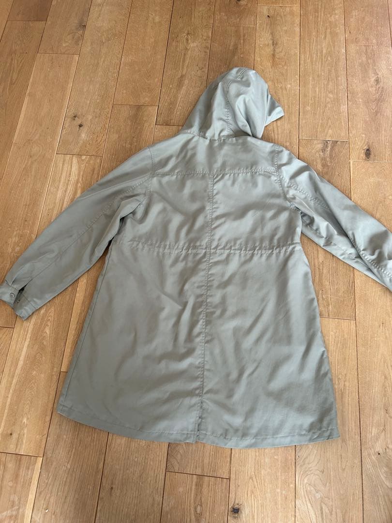 ポンポネット　薄グリーン色　ダウン付きフードジャケット キッズ用 LL 160