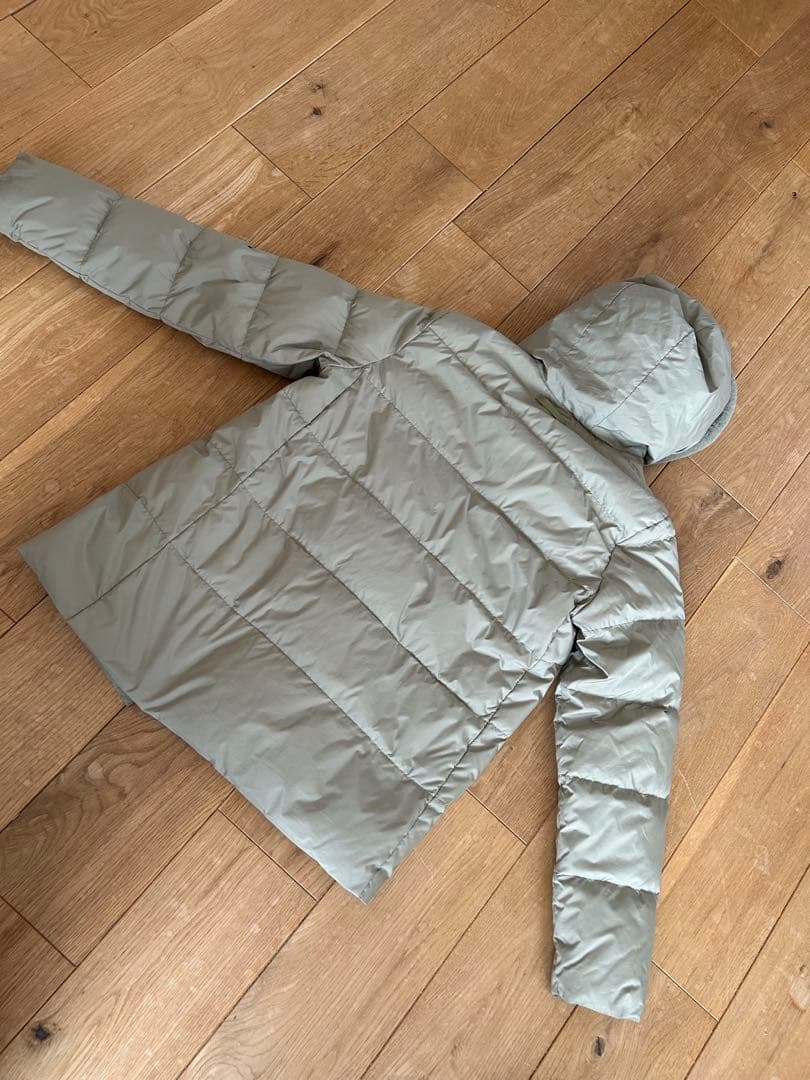 ポンポネット　薄グリーン色　ダウン付きフードジャケット キッズ用 LL 160