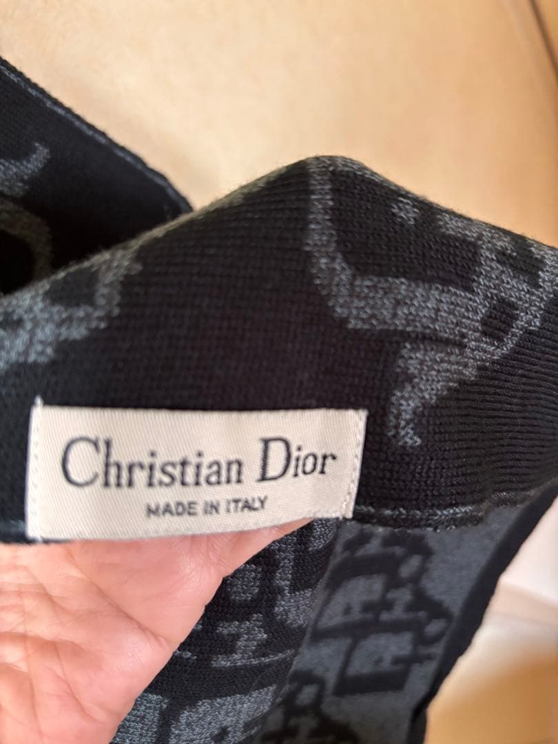 クリスチャンディオール　マフラー グレー ブラック