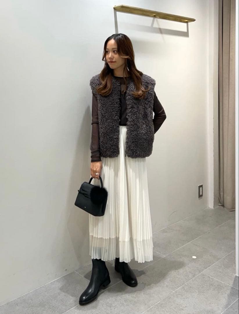 UNITED ARROWS ファーライク ボア ベスト