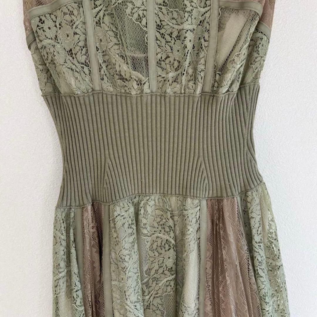 SNIDEL スィッチングレースドレス ミント S ワンピース　結婚式