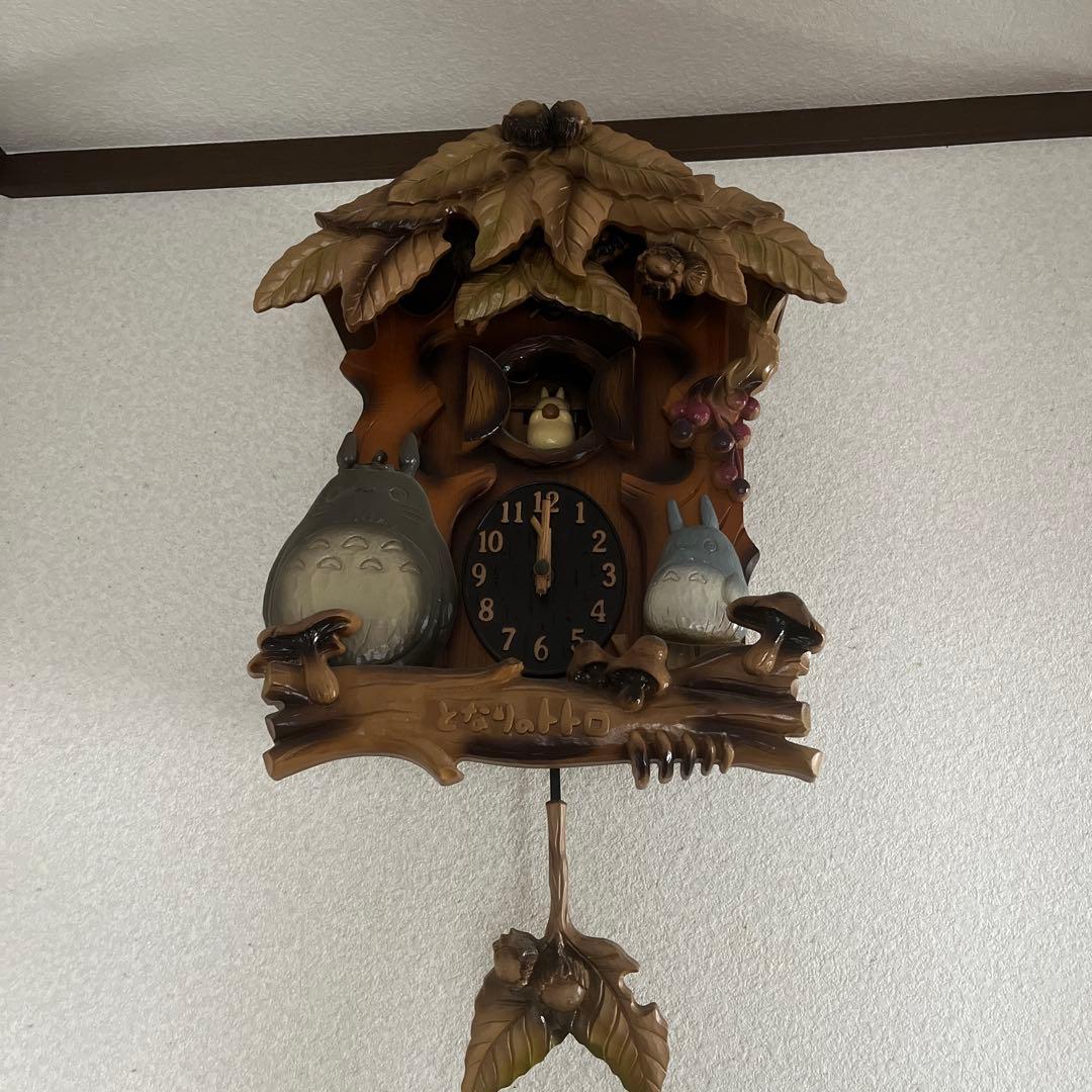 K*i様 トトロ　掛け時計 木の葉と動物デザイン