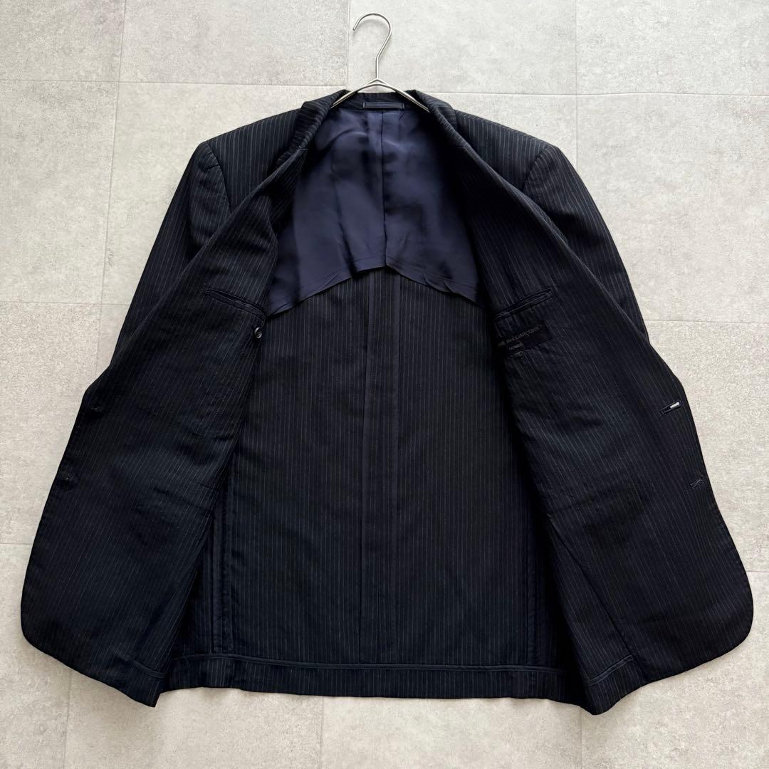 コムデギャルソンオム　80年代　セットアップ　ストライプ　黒　M