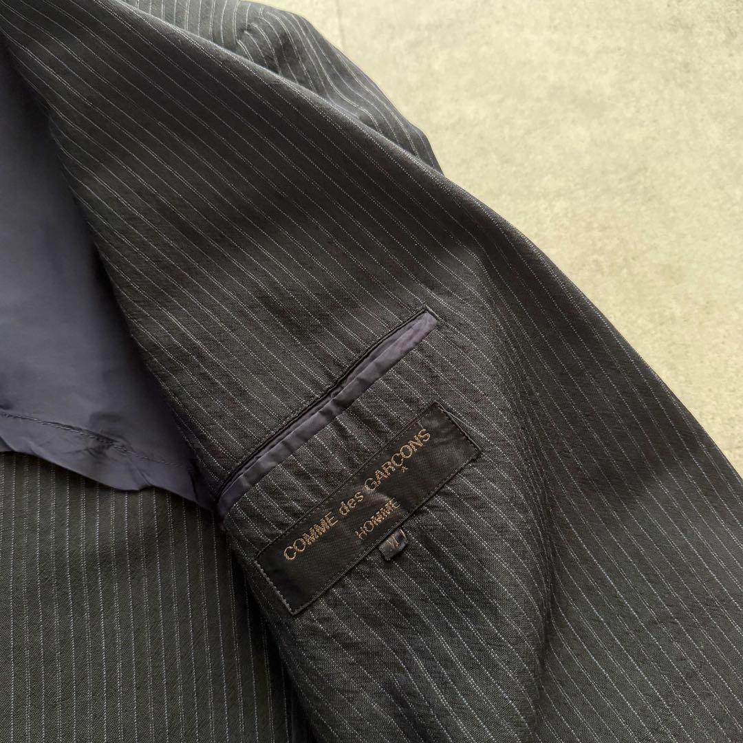 コムデギャルソンオム　80年代　セットアップ　ストライプ　黒　M