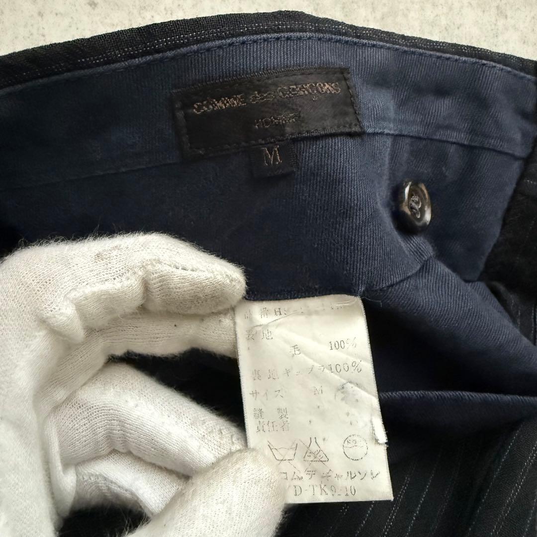 コムデギャルソンオム　80年代　セットアップ　ストライプ　黒　M