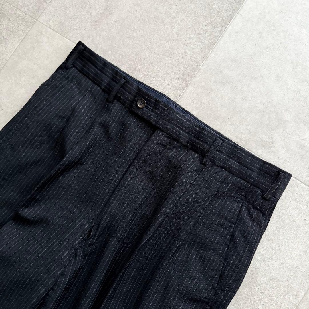 コムデギャルソンオム　80年代　セットアップ　ストライプ　黒　M