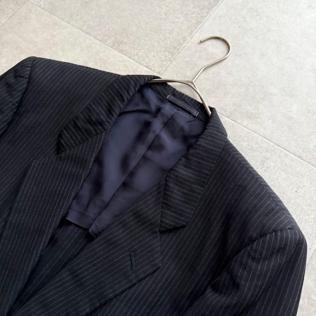 コムデギャルソンオム　80年代　セットアップ　ストライプ　黒　M