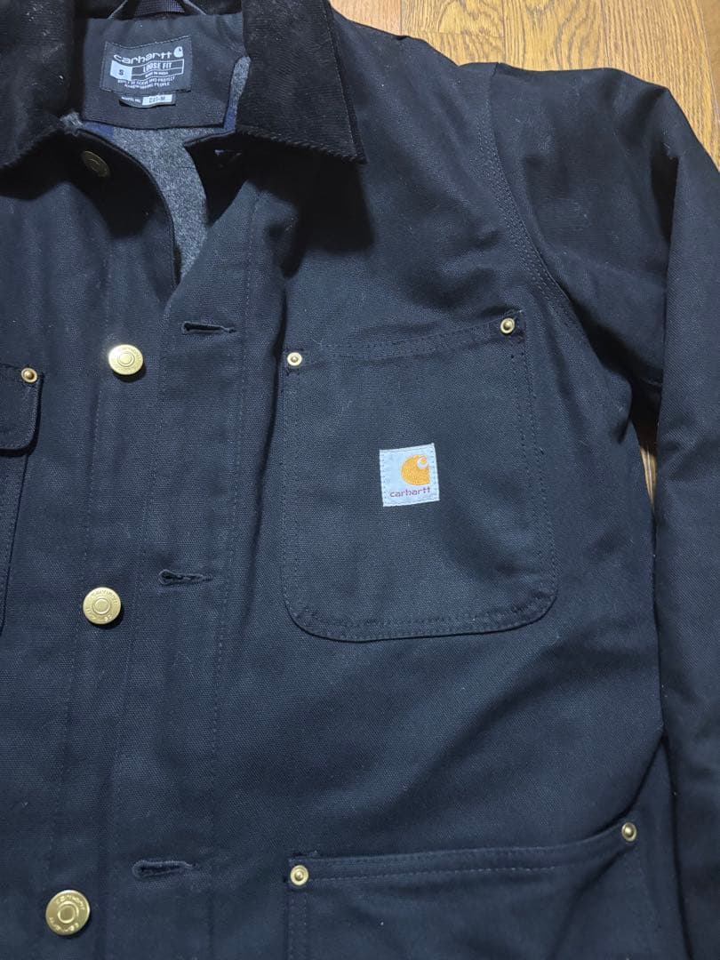 Carhartt ブラック チョアコート　カバーオール　デトロイト　アクティブ