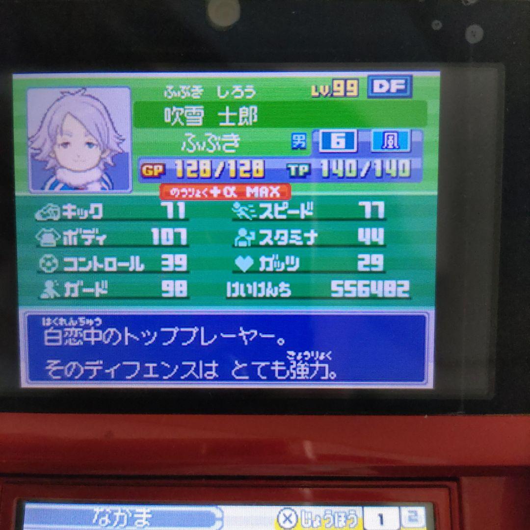 イナズマイレブン3 世界への挑戦!! ジ・オーガ　極限育成済み