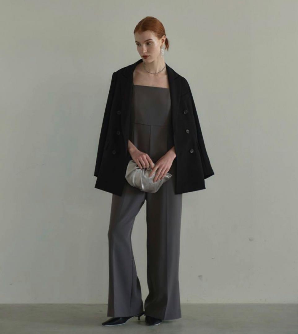 ANDRESD オールインワンドレス　パンツドレス　チャコールグレー