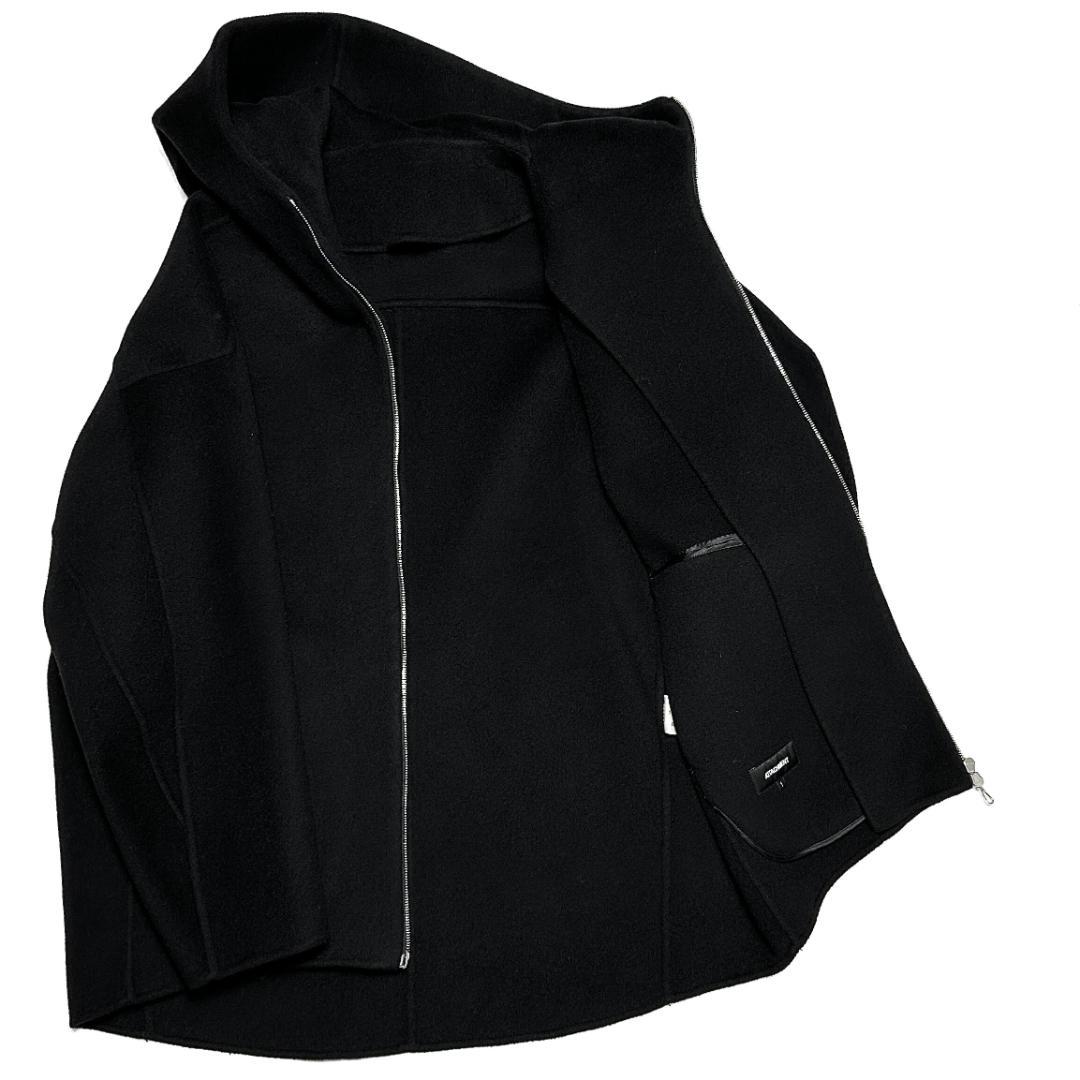 定価8.3万 ATTACHMENT ダブルフェイスビーバーフードハーフコート 1