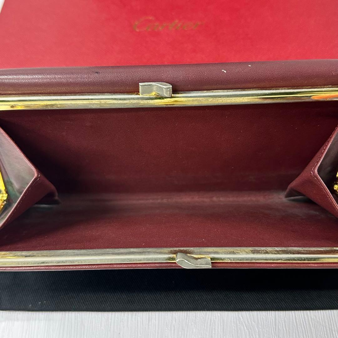 新品同様‼️ カルティエ　Cartier 財布　長財布　マストライン　ボルドー