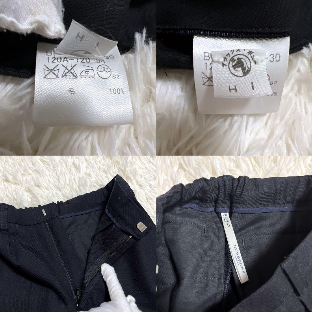 《超高級✨極美品》バーバリー フォーマル スーツ セットアップ ピンバッジ 黒