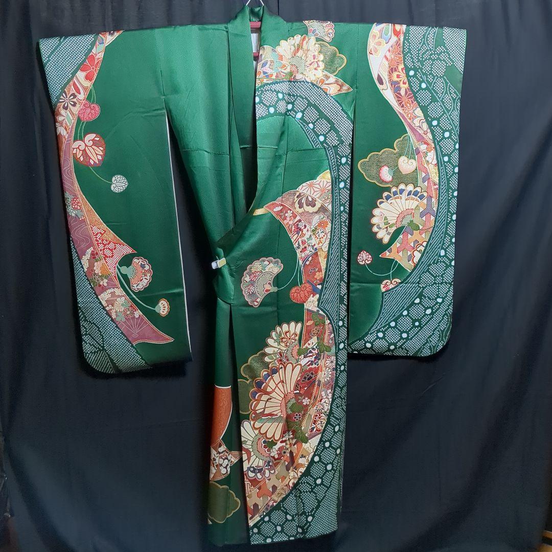 【振袖　長襦袢　帯　帯締め　帯揚げフルセット！】　成人式　結婚式
