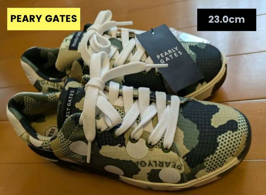 お得⭐︎新品半額以下[23.0cm]PEARLY GATES 迷彩柄（ゴルフ靴）