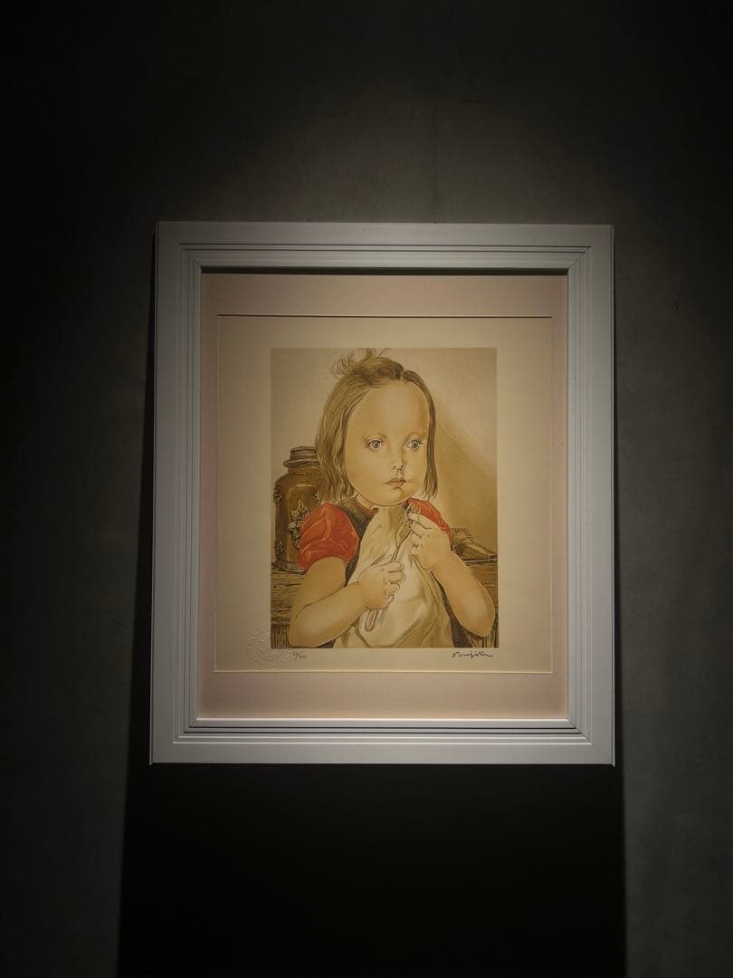 専用他の方発送×藤田嗣治 【フォークを持つ少女】 刻印あり