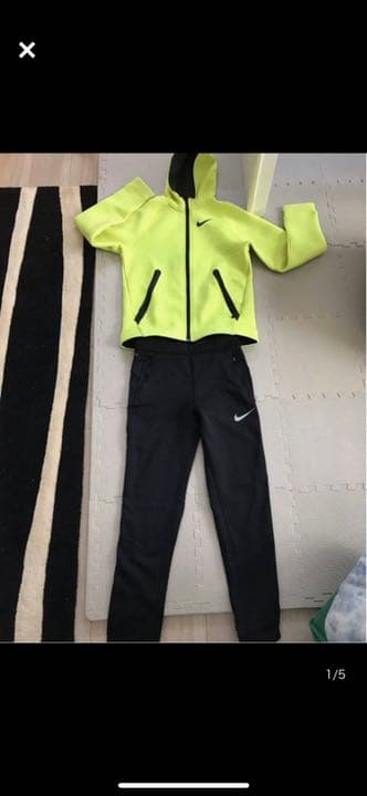 美品ジュニアnike dri-fitスウェットジャージパーカー上下Lナイキ