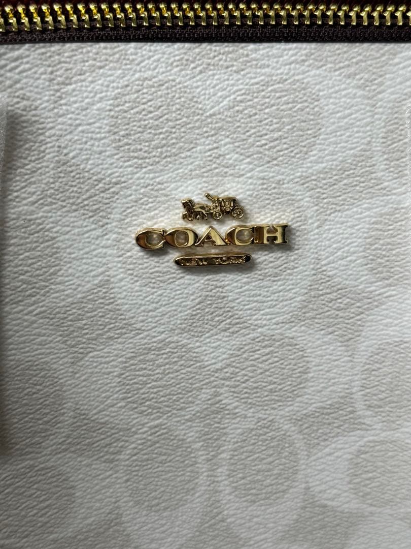 コーチCOACH トートインシグネチャー　バッグ　 1665 ホワイト　送料無料