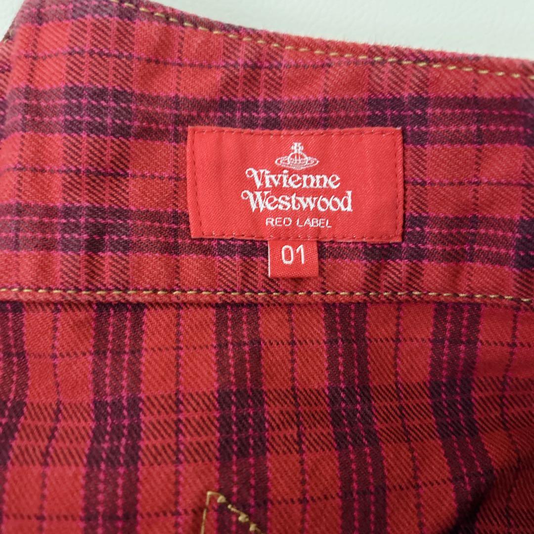 ヴィヴィアンウエストウッド　ビッグタックトラウザー　チェック　オーヴ　パンツ