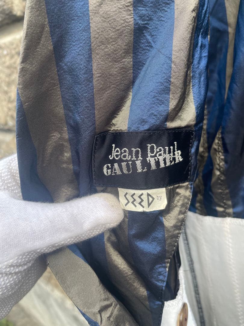 jean paul gaultierストライプダブルジャケット