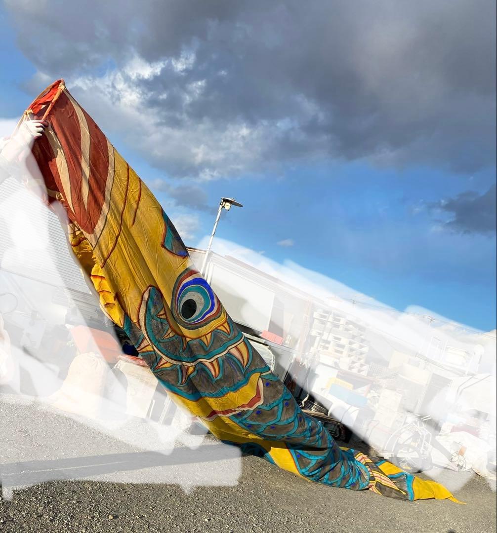 9メートル　レトロな鯉のぼり　1本