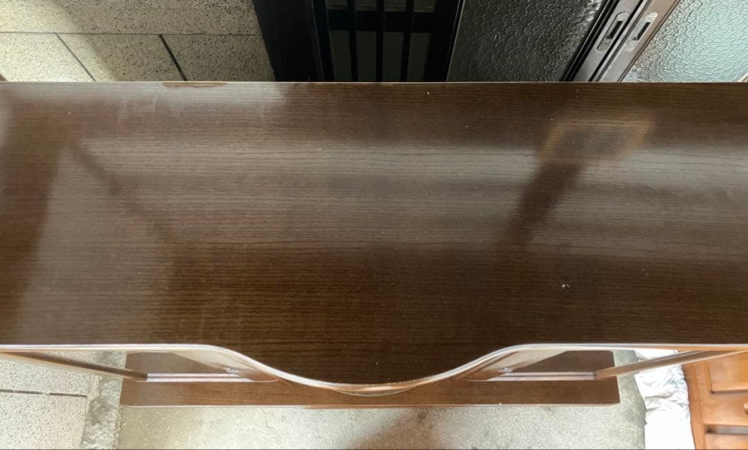 回転扉付き食器棚 飾り棚 ダークブラウン