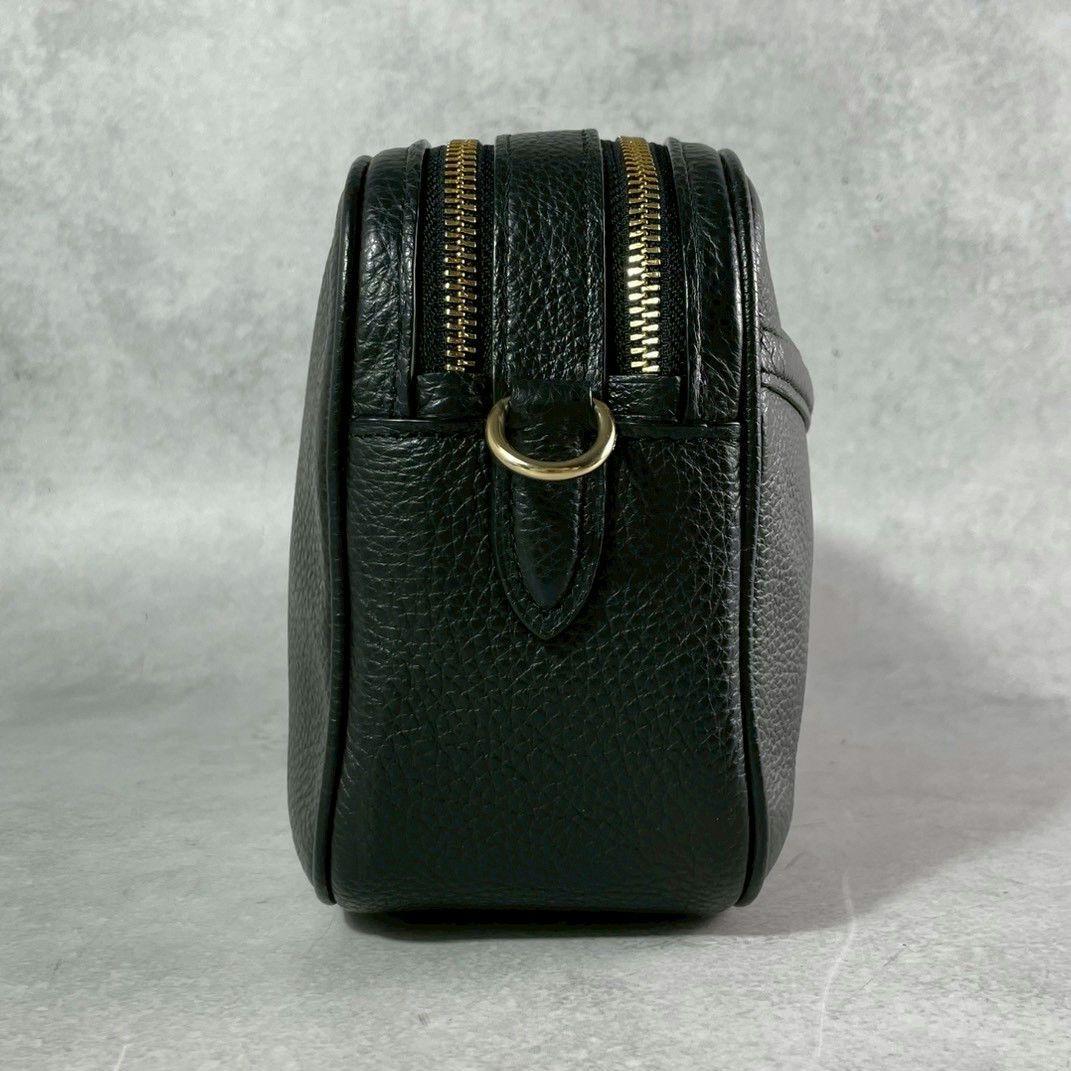 極美品 コーチ ジェス 2way ショルダーバッグ ダブルジップ レザー 黒