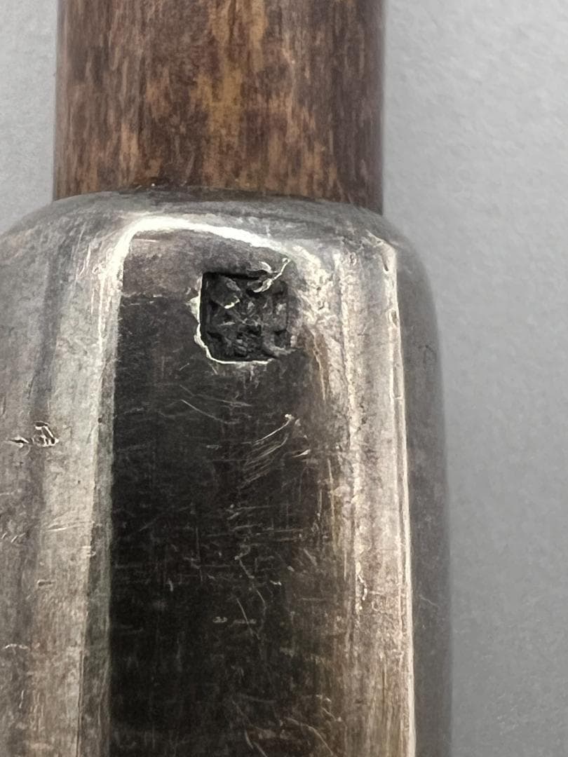 【海】純銀煙管　キセル　純刻印　銀細工　アンティーク　重量約44g