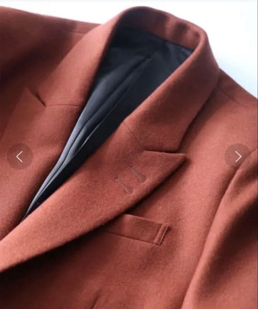 美品　SHAREEF LONG COAT シャリーフロングコート ダークオレンジ